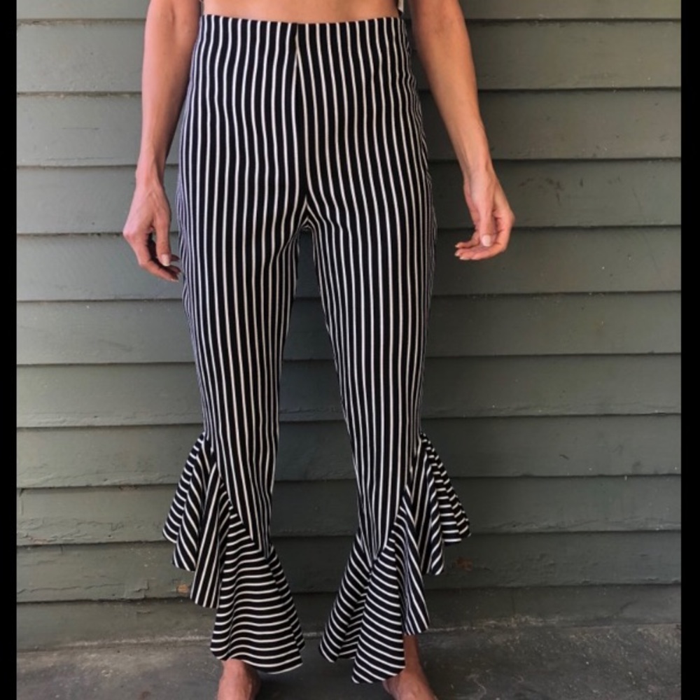 Nasty Gal Pin Striped Flare Pants
